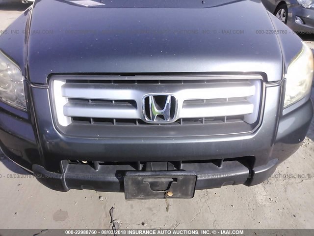 5FNYF28146B027786 - 2006 HONDA PILOT BLACK photo 6