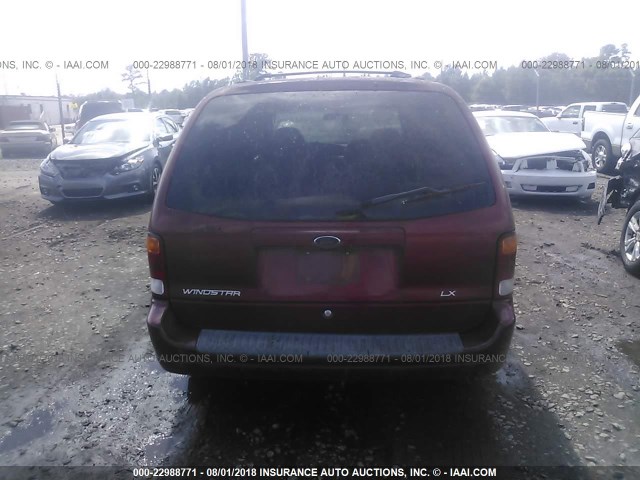 2FMZA51432BB02067 - 2002 FORD WINDSTAR LX MAROON photo 6