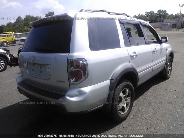 5FNYF18308B054336 - 2008 HONDA PILOT SE SILVER photo 4