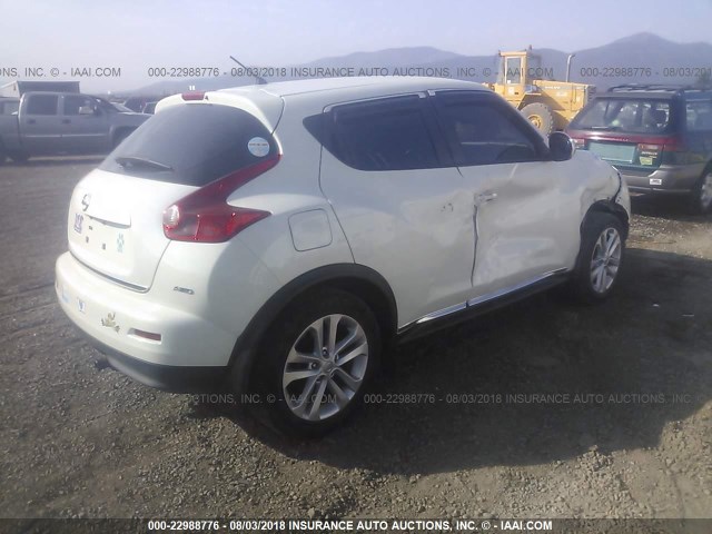 JN8AF5MV0BT024519 - 2011 NISSAN JUKE S/SV/SL WHITE photo 4