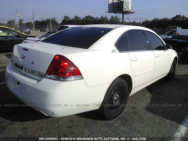 2G1WS55R679417026 - 2007 CHEVROLET IMPALA POLICE WHITE photo 4