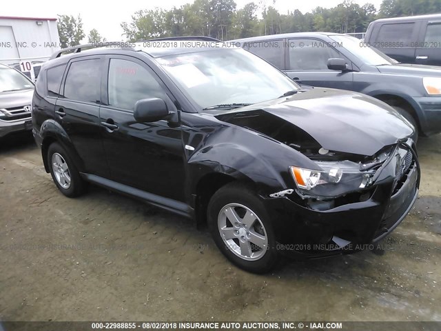 JA4AT2AW4AZ002089 - 2010 MITSUBISHI OUTLANDER ES შავი ფოტო 1