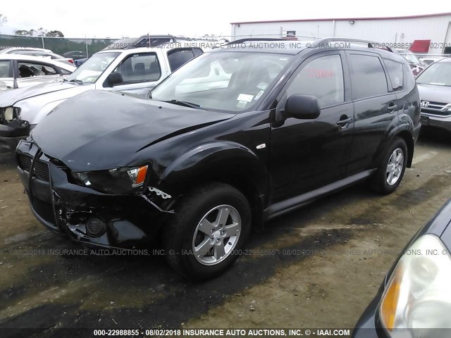 JA4AT2AW4AZ002089 - 2010 MITSUBISHI OUTLANDER ES შავი ფოტო 2