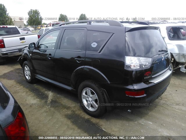 JA4AT2AW4AZ002089 - 2010 MITSUBISHI OUTLANDER ES შავი ფოტო 3