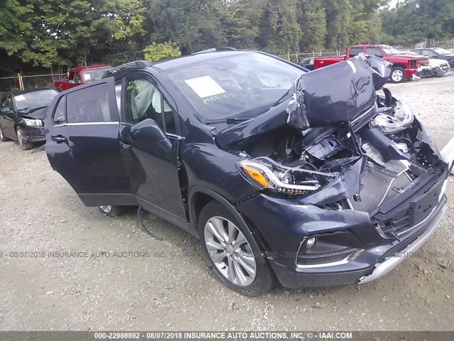 3GNCJRSB0JL290524 - 2018 CHEVROLET TRAX PREMIER BLUE photo 1