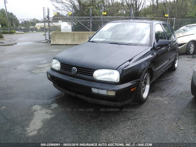 3VWFA81HXWM195649 - 1998 VOLKSWAGEN GOLF GL BLACK photo 2