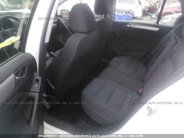 WVWNM7AJXCW333057 - 2012 VOLKSWAGEN GOLF WHITE photo 8