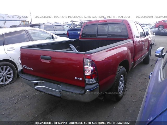 5TFTX4CN1FX057573 - 2015 TOYOTA TACOMA ACCESS CAB RED photo 4
