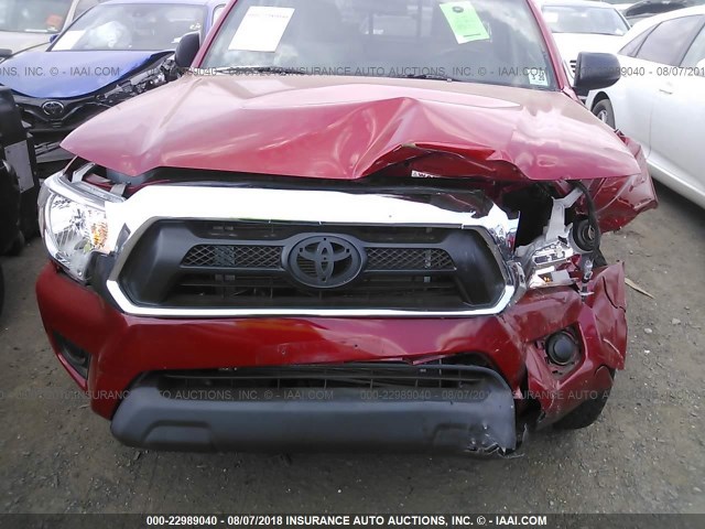 5TFTX4CN1FX057573 - 2015 TOYOTA TACOMA ACCESS CAB RED photo 6