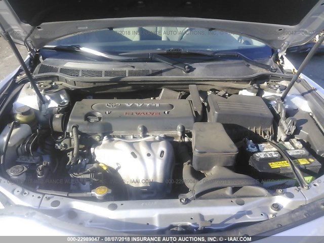 4T1BE46K19U850733 - 2009 TOYOTA CAMRY SE/LE/XLE ვერცხლისფერი ფოტო 10