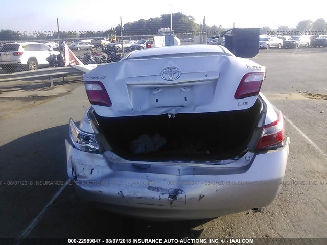 4T1BE46K19U850733 - 2009 TOYOTA CAMRY SE/LE/XLE ვერცხლისფერი ფოტო 6
