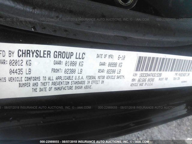 1B3CB3HA7AD615288 - 2010 DODGE CALIBER MAINSTREET BLACK photo 9