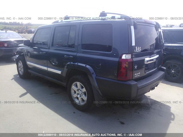 1J8HG58287C608867 - 2007 JEEP COMMANDER LIMITED BLUE photo 3