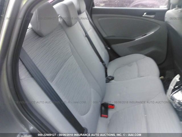 KMHCT4AE0HU357474 - 2017 HYUNDAI ACCENT SE GRAY photo 8