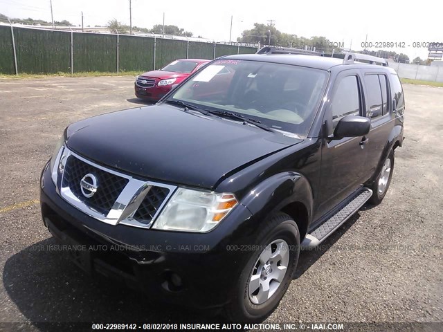 5N1AR1NNXAC623206 - 2010 NISSAN PATHFINDER S/LE/SE BLACK photo 2