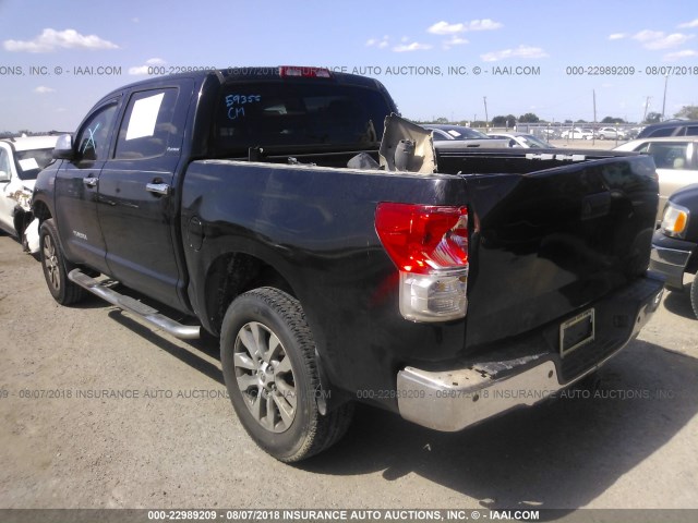 5TFHW5F14AX139006 - 2010 TOYOTA TUNDRA CREWMAX LIMITED BLACK photo 3