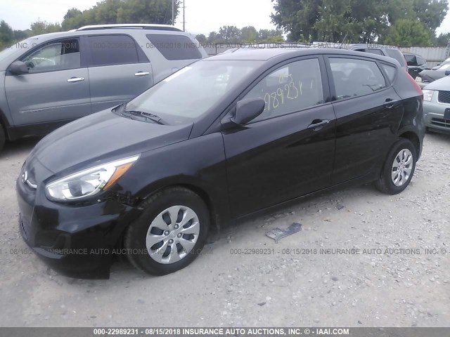 KMHCT5AE0FU233627 - 2015 HYUNDAI ACCENT GS BLACK photo 2