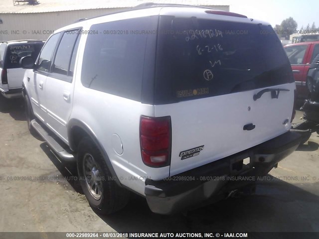 1FMPU16L5YLC22887 - 2000 FORD EXPEDITION XLT WHITE photo 3