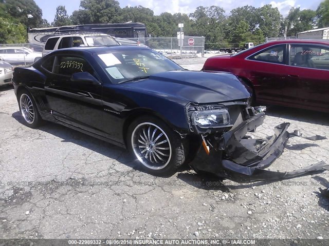 2G1FA1E39E9128629 - 2014 CHEVROLET CAMARO LS BLACK photo 1