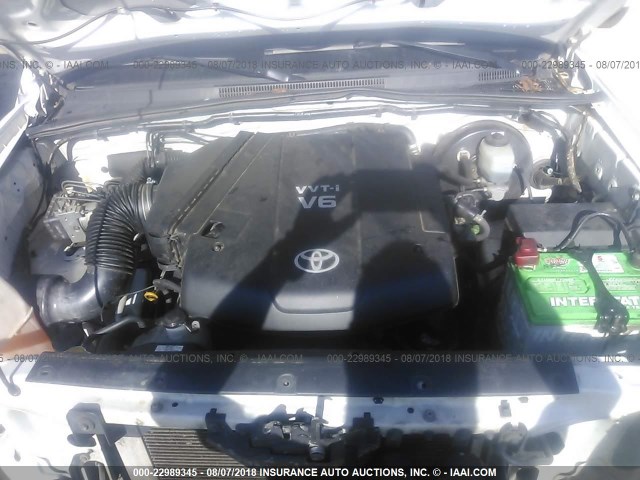 5TETU62N95Z117709 - 2005 TOYOTA TACOMA PRERUNNER ACCESS CAB WHITE photo 10