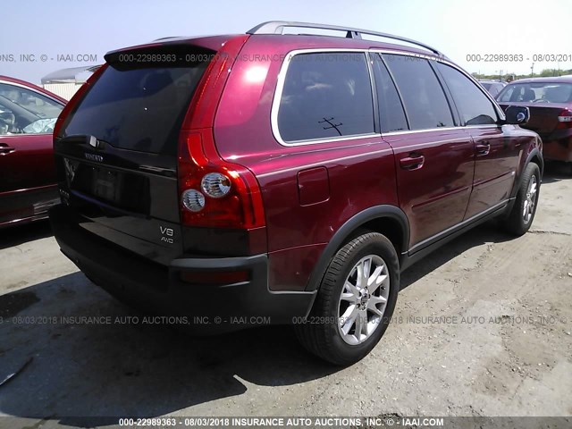 YV1CZ852751200137 - 2005 VOLVO XC90 V8 RED photo 4