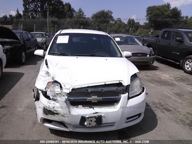 KL1TD5DE7BB134135 - 2011 CHEVROLET AVEO LS/LT WHITE photo 6