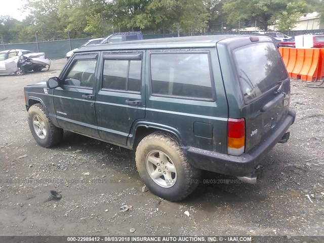 1J4FT28S7YL159749 - 2000 JEEP CHEROKEE SE GREEN photo 3