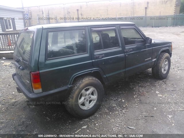 1J4FT28S7YL159749 - 2000 JEEP CHEROKEE SE GREEN photo 4