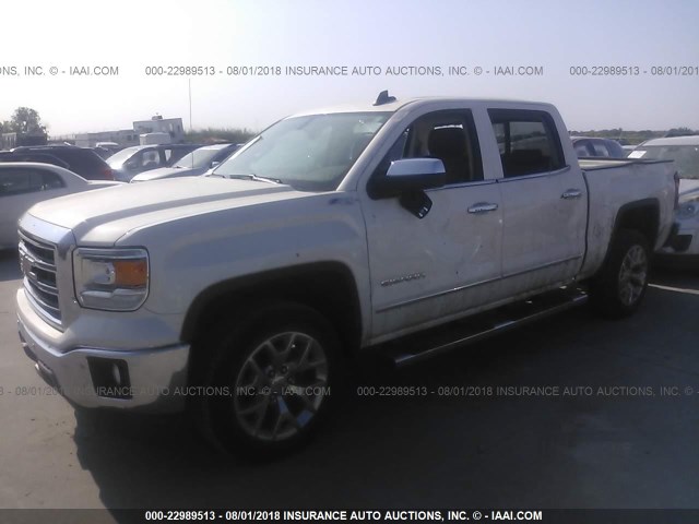 3GTU2VEC5FG328465 - 2015 GMC SIERRA K1500 SLT WHITE photo 2