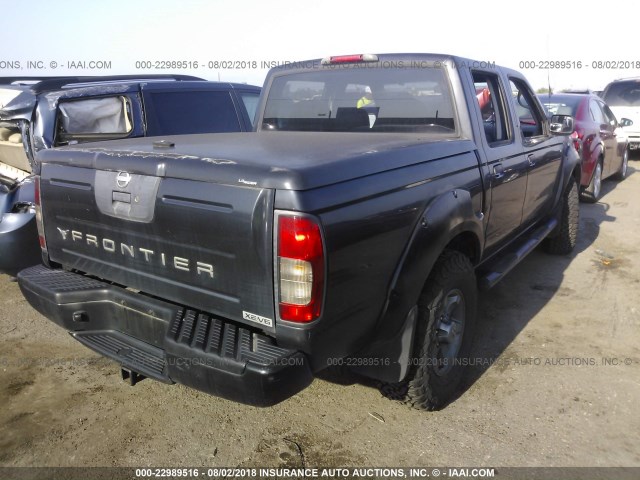 1N6ED27T22C346166 - 2002 NISSAN FRONTIER CREW CAB XE/CREW CAB SE BLACK photo 4