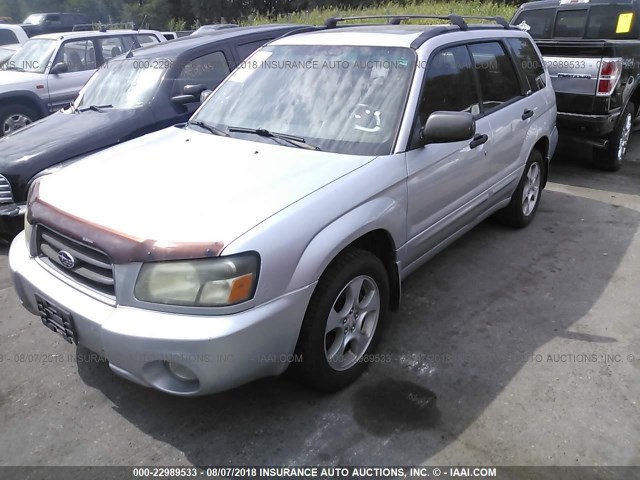 JF1SG65603H760817 - 2003 SUBARU FORESTER 2.5XS SILVER photo 2