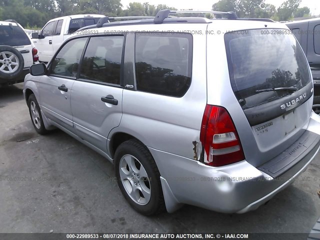 JF1SG65603H760817 - 2003 SUBARU FORESTER 2.5XS SILVER photo 3