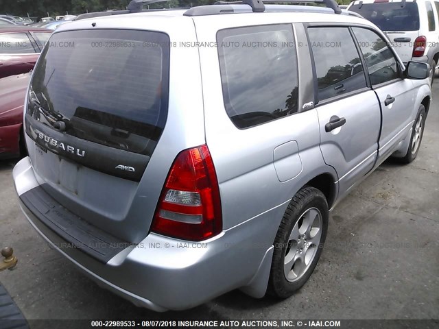 JF1SG65603H760817 - 2003 SUBARU FORESTER 2.5XS Argent photo 4