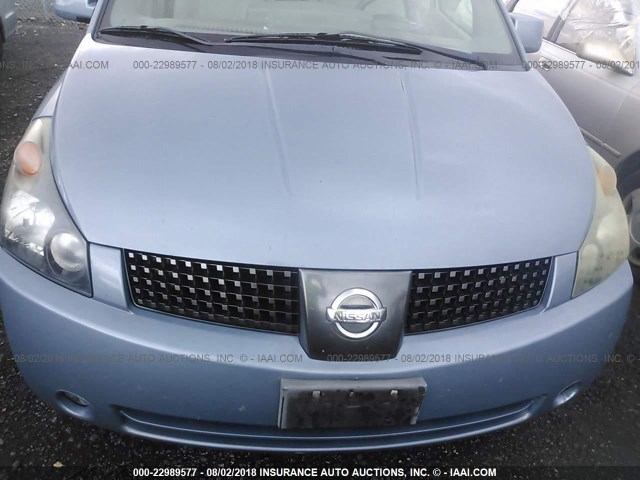 5N1BV28U74N354129 - 2004 NISSAN QUEST S/SE/SL Light Blue photo 6