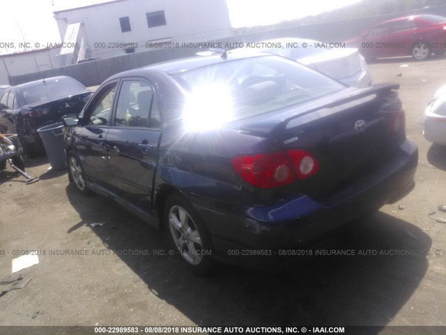 2T1BY30E05C470105 - 2005 TOYOTA COROLLA XRS BLUE photo 3