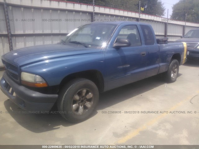 1D7HL32X93S333818 - 2003 DODGE DAKOTA SPORT BLUE photo 2