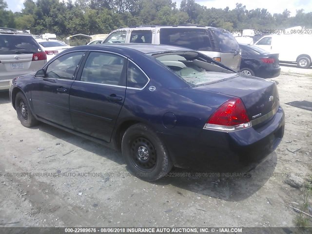 2G1WS583989268524 - 2008 CHEVROLET IMPALA POLICE BLUE photo 3