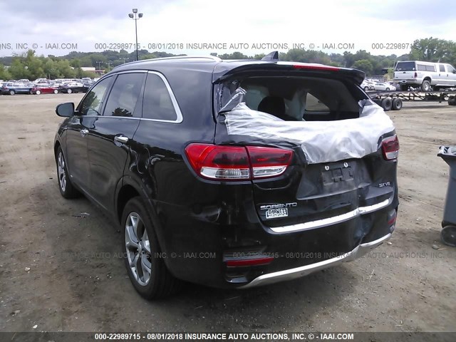 5XYPKDA5XHG313590 - 2017 KIA SORENTO SX/SX LIMITED BLACK photo 3