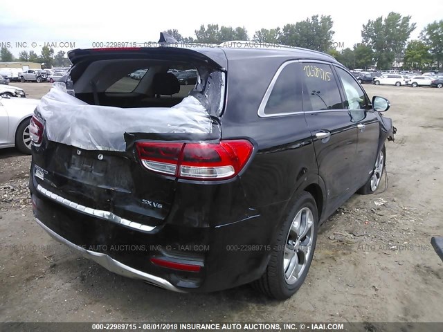 5XYPKDA5XHG313590 - 2017 KIA SORENTO SX/SX LIMITED BLACK photo 4