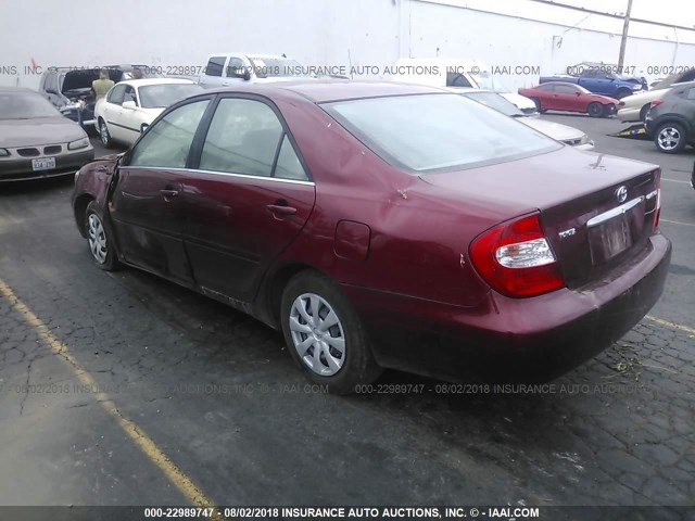 JTDBE32K630169566 - 2003 TOYOTA CAMRY LE/XLE 勃艮第红 照片 3