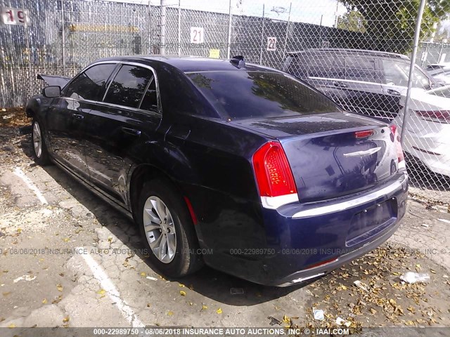 2C3CCAAG6GH182352 - 2016 CHRYSLER 300 LIMITED Dark Blue photo 3