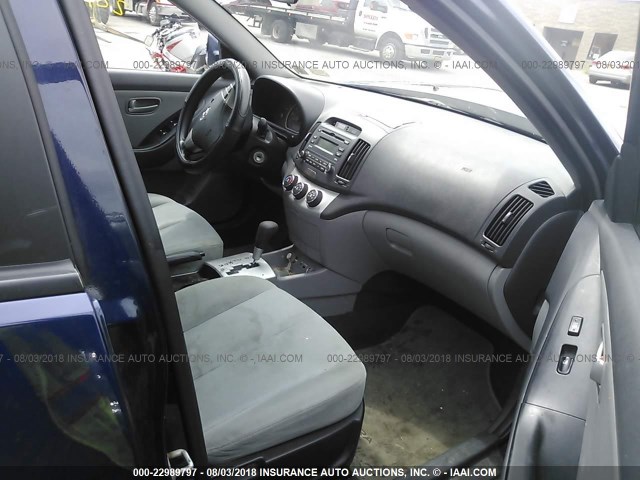 KMHDU46D29U756423 - 2009 HYUNDAI ELANTRA GLS/SE BLUE photo 5