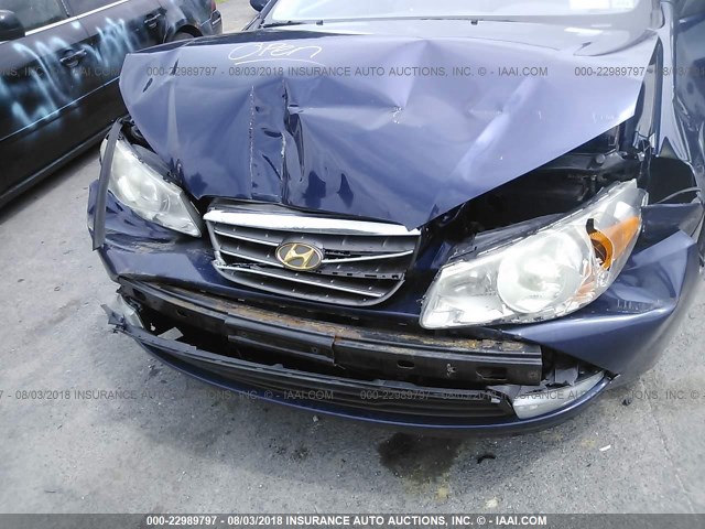 KMHDU46D29U756423 - 2009 HYUNDAI ELANTRA GLS/SE BLUE photo 6