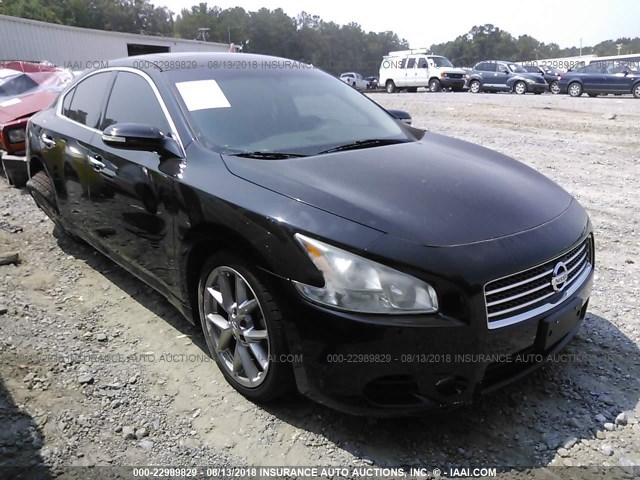 1N4AA5AP2AC844749 - 2010 NISSAN MAXIMA S/SV BLACK photo 1