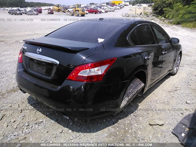 1N4AA5AP2AC844749 - 2010 NISSAN MAXIMA S/SV BLACK photo 4