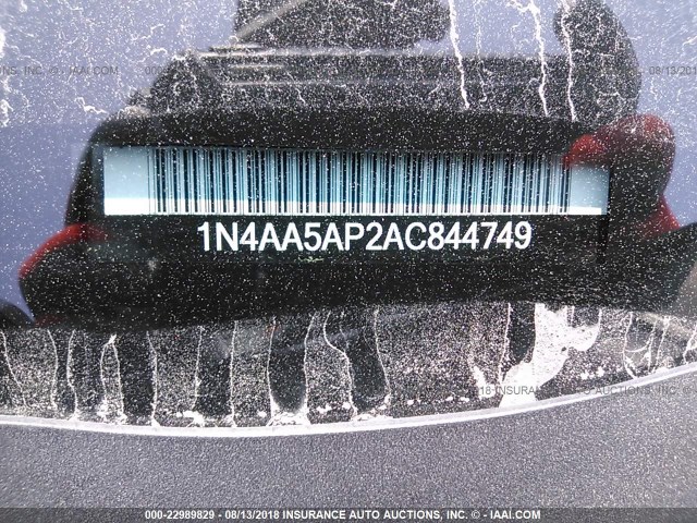 1N4AA5AP2AC844749 - 2010 NISSAN MAXIMA S/SV BLACK photo 9