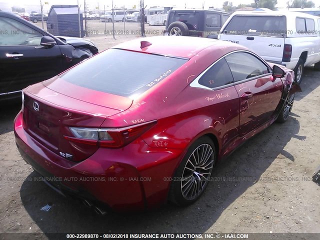 JTHHP5BC5F5000914 - 2015 LEXUS RC-F RED photo 4