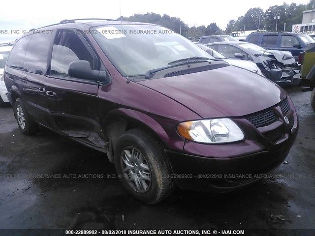 1D4GP443X3B227858 - 2003 DODGE GRAND CARAVAN SPORT MAROON photo 1