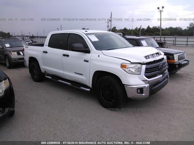 5TFEY5F10EX150944 - 2014 TOYOTA TUNDRA CREWMAX SR5 WHITE photo 1