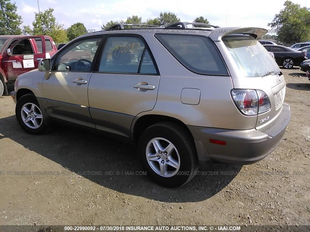 JTJHF10U010215628 - 2001 LEXUS RX 300 GOLD photo 3